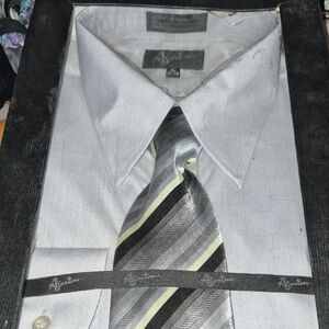 A. Santoni Gray Men's Dress Shirt